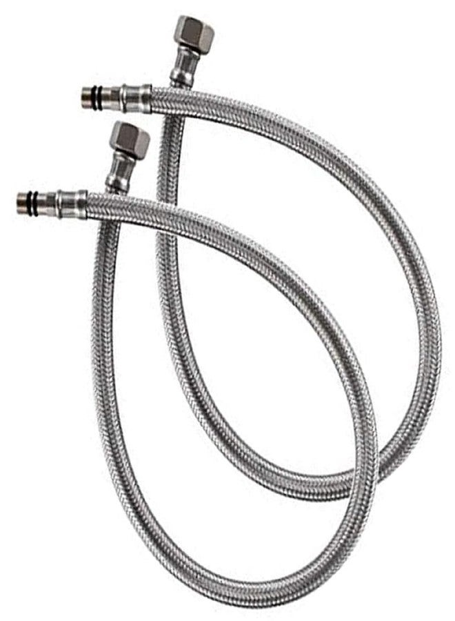 JAGGER JAG293, SS-304 Grade, Replacement Hose Pipe For Wash Basin & Kitchen Mixers Or Centre Hole Leg Pipe, [ Combo Pack Of 2 ], Grey (18" INCH) - Image 1